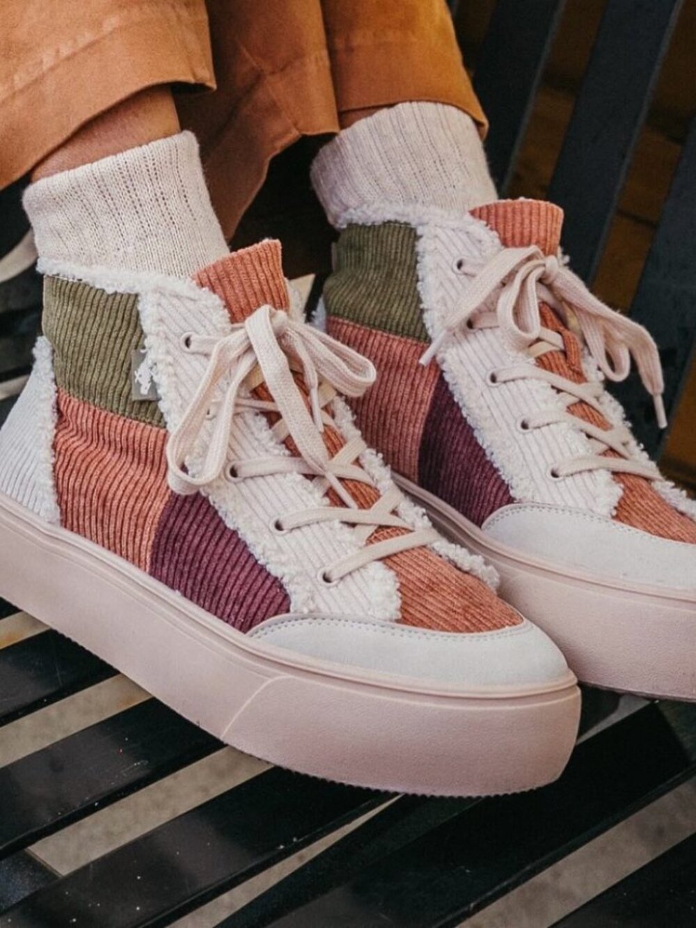 Rocket Dog Flair Patchwork High-Top Platform Sneaker